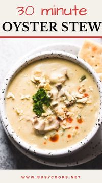 This super easy oyster stew recipe makes thick, creamy and rich soup! While most recipes don't call for potatoes, we find ours even better with it.