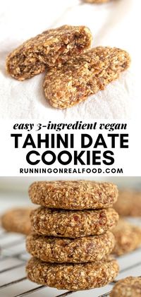 Vegan Tahini Date Cookies - Running on Real Food