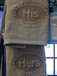 His/Hers Embossed Towels