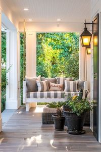 Modern Farmhouse Porch with Swing #porch #porchdecor #porchfurniture #porchfurnitureideas #porchswing #farmhousedecor #modernfarmhouse #modernfarmhousedecor