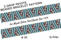 2 drop peyote bracelet pattern abstract designdiy beaded