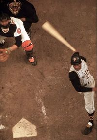 Famous Sports Illustrated shot of the amazing Roberto Clemente.