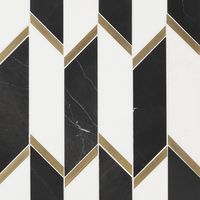 Fitz Classic Brass Marble Mosaic Tile | Tilebar.com