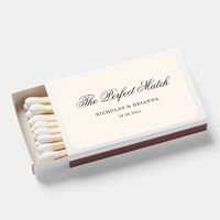 The perferct Match Elegant Wedding Matchbox - tap/click to personalize and buy #elegant, #minimalist, #modern, #simple, #wedding,