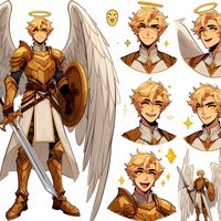 Pathfinder, DnD, Fantasy, Fantasia, Aasimar, Angel, Fighter, Champion