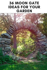 If you're doing some landscape design for your garden, here are some magical moon gate ideas to create an enchanting space. #moongates #landscaping #landscapedesign #witchgarden