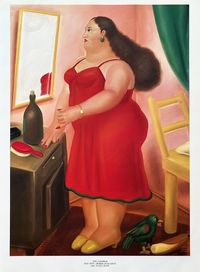 Title: Colombian Artist: Fernando Botero Country:  Colombia Medium: Offset - Quadrichromie 35 Marks: Not Signed not numbered Paper size: 16 x 12 inch Printed:  1983 in Italy Provenance: Book Fernando Botero Sequence Condition: Fine Certificate of authenticity is included     Fernando Botero born 1932 in Medelin, Colombia. A colombian Painter and Sculptor known for creating bloated, depicts people and figures in large, exaggerated volume. Botero displayed his work for the first time in a 194