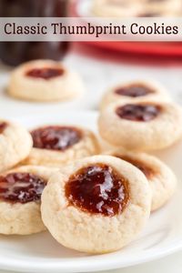 These thumbprint cookies are a classic recipe you'll love. Perfectly buttery and filled with your choice of jam - and great for any occasion!