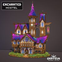 Me and my friend Clairel593 on instagram reworked my original enchanted hostel build! You can support me on patreon and obtain my minecraft builds world files and schematic!