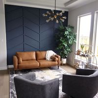 Navy Blue Accent Wall