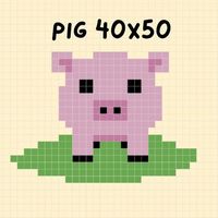 PIG DIGITAL PATTERN - PDF Pattern  Introducing our charming Pig Digital Pattern, perfect for crochet and cross-stitch enthusiasts alike! This versatile digital design encapsulates the endearing spirit of these beloved farm animals, making it an ideal choice for crafters looking to add a touch of rustic charm to their projects. Size- 40x50 Stitches I hope you enjoy creating and sharing my design. -Thank you for buying-