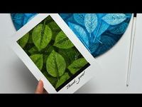 Easy leaf impressions painting / Depth green leaves painting / Leaf imprints / Acrylic painting - YouTube