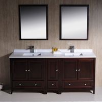 Perfect for almost all cottage abodes, the classic design and understated elegance of this double sink bathroom vanity will definitely stand out and match any bathroom décor.