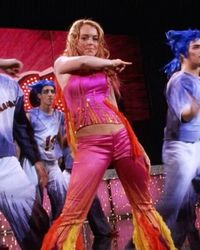 lindsay lohan's hot pink performing outfit in 'confessions of a teenage drama queen'