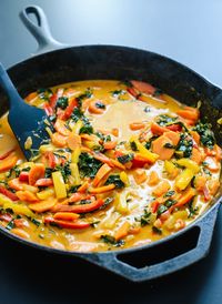 This Thai red curry recipe is so easy to make at home! It's much tastier than takeout and healthier, too. This recipe is vegetarian, vegan and gluten free!