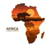 Mapa de áfrica Vector Premium | Premium Vector #Freepik #vector #fondo