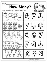 Free Preschool & Kindergarten Math Worksheets