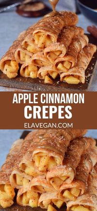 These apple cinnamon crepes are perfect for the holiday season. The recipe is vegan, gluten-free and easy to make. Tastes best with a caramel sauce or vanilla sauce. The recipe has been recently slightly updated/improved.