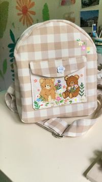 www.sophsdraws.com Making my mini teddy backpacks available now !