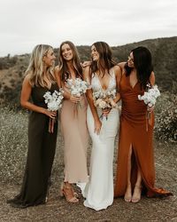 mismatched fall bridesmaid dresses