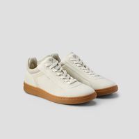 V Prime Round-toe Sneaker in Beige-Sustainable & Washable | VIVAIA