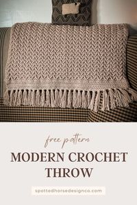 Modern Crochet Blanket Pattern - Spotted Horse Design Co.