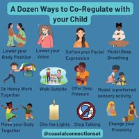 Jorge Ochoa, OTR/L on Instagram: "Posted using @withrepost with permission from @coastalconnectionsot Before you do anything save this to refer back to! ⭐️Co-regulation is the ability to use your nervous system to help regulate someone else’s, in this case your child. The biggest sensory tool that you have to offer your child is yourself! You will notice the majority of these strategies involve using your body and yourself as a sensory tool! They do not involve any fancy equipment or toys, ju