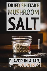 This quick and easy mushroom salt is the umami addition to all your favorite savory treats that you wonder why you haven’t tried yet. So quick and easy you can whip up a batch in under five minutes and start spreading it with flair. Go ahead, be the mushroom salt bae. #mushroomsalt #shiitake #mushroompowder #condiment #glutenfree #salt #flavoredsalt