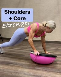 𝗔𝗻𝗱𝗿𝗲𝗮 Simulis || Body Recomposition Coach on Instagram: "Want shredded Arms & Core? Hit em’ harder with these🔥Bosu moves.

Keep your hips up and core always tight!! 

4 Sets - Paired in Supersets 
▪️Plank Jack Rocks
▪️Plank Saws 

Elevating one leg heightens stability and unilateral muscle work. ⤵️

▪️Dumbbell Lean Back Side Bend Hug Punch 
▪️Dumbbell Lean Back Pulses 

▪️Glute Bridge March
▪️Dumbbell Sit-ups

Snag your own Bosu with 15% off code: Andrea15

✔️Train with me! Subscribe on IG for this full 20 min HIIT workout and my full training program - all low impact!"