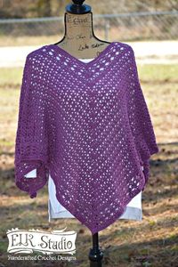 Southern Diamonds Poncho by Elk Studio, crochet poncho pattern, poncho crochet pattern, crochet fashion