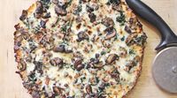 Spinach Mushroom Pizza