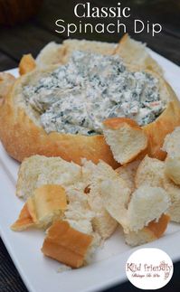 Classic Spinach Dip in a Bread Bowl Recipe - Easy Knorr Spinach Dip Recipe…