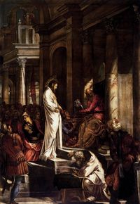 Christ before Pilate, Tintoretto, 1566-67