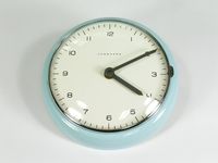 Max Bill Junghans Porcelain Wall Clock : 20th Century Vintage Industrial : Modern Fifty