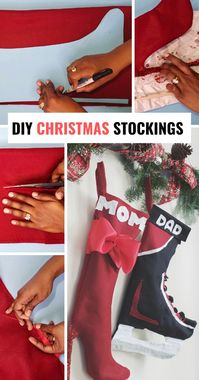 Hanging Christmas stockings is often as important as trimming the Christmas tree. These stunning DIY Christmas stockings are game changers! via @kieshafraserdiy