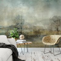 Misty Forest Wallpaper Green Scenic Wall Mural Peel and Stick Nature Wallpaper-c480 - Etsy