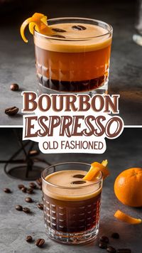 ☕ Struggling to find the perfect balance in a coffee cocktail? This bourbon espresso old fashioned is smooth, bold, and so easy to make. Save this pin for your next cocktail night!