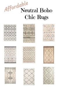 Neutral Boho Chic Rugs - budget friendly, modern bohemian, moroccan style area rugs, grey and cream