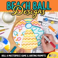 Decorate your bulletin board with these beach balls. Fill up your art sub plans  folder with no-prep art projects that pair well with other  Summer activities . Great for early finishers activities  and homeschooling parents wanting to "paint" on a dime.