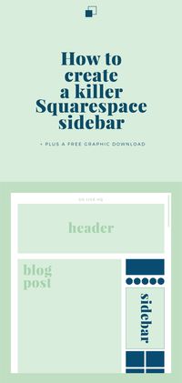 HOW TO CREATE A KILLER SQUARESPACE SIDE BAR + FREE GRAPHIC DOWNLOAD | golivehq.co/blog