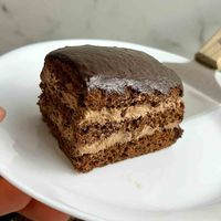 I'm not sure what to call this recipe, so I'll just call it Chinese Buffet Cake. You've probably seen these at a Chinese buffet. It is a chocolate cake with espresso cream filling and chocolate ganache on top.