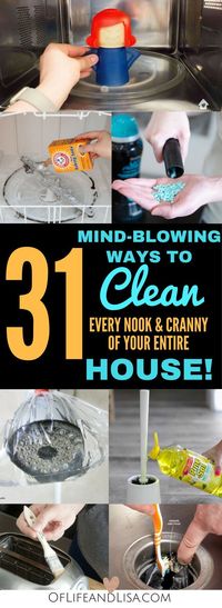 Clean every nook and cranny of your house with these amazing house cleaning tips and tricks.