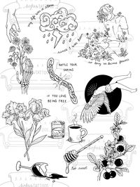 Hozier Tattoo Flash - Download includes all images