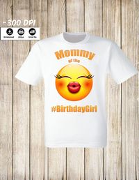 Emoji Birthday Party iron on transfers Emoji Mommy of the Birthday Girl iron on transfer T-shirt. Emoji Birthday shirt iron on DIGITAL FILE. by Lollypopdigitalstore on Etsy