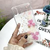 Handmade Real Dried Flower iPhone Case Transparent Phone Cases