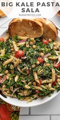 BIG Kale Pasta Salad