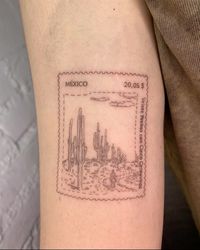 Tatuaje mexicano estampa postal