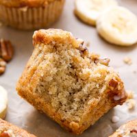 Maple Pecan Banana Muffins (Vegan) - Baker by Nature