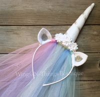 CELESTIA UNICORN Princess Pony Headband w/ tulle veil, mlp character, pink, cosplay, hair accessory, girls, toddler, adult, My Little Pony by wingsnthings13 on Etsy https://www.etsy.com/transaction/1059944291