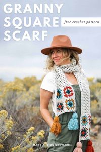 Looking for an easy and colorful crochet project? Check out this free granny square scarf pattern from Make and Do Crew. It's perfect for beginners and allows you to get creative with granny squares. Learn how to crochet a scarf out of granny squares and explore different color combinations with scrap yarn. This chunky winter scarf is cozy and stylish, making it suitable for both men and women. Visit our blog to get started on your own crochet scarf today!